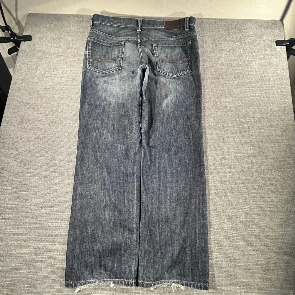 Perry Ellis Straight Leg Jeans Mens 36x32 Blue Good Cotton Denim 1506